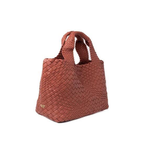 $764 Handwoven Bag NEW Leather Handbag Made in Italy Color BLACK - Picture 5 of 5